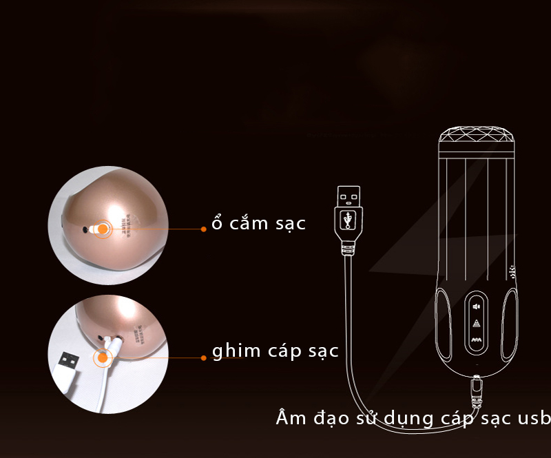 Máy thủ dâm tự động NaNo mạ kim cao cấp